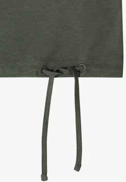 Shirt met korte mouwen en rimpels