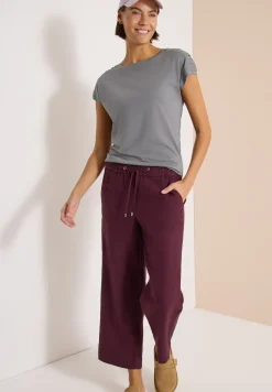 Shirt met korte mouwen en rimpels