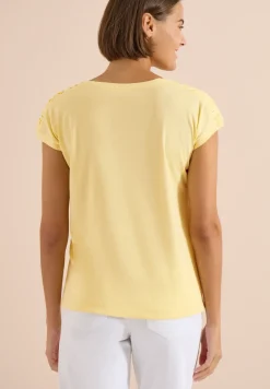 Shirt met korte mouwen en rimpels