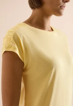 Shirt met korte mouwen en rimpels