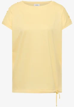 Shirt met korte mouwen en rimpels