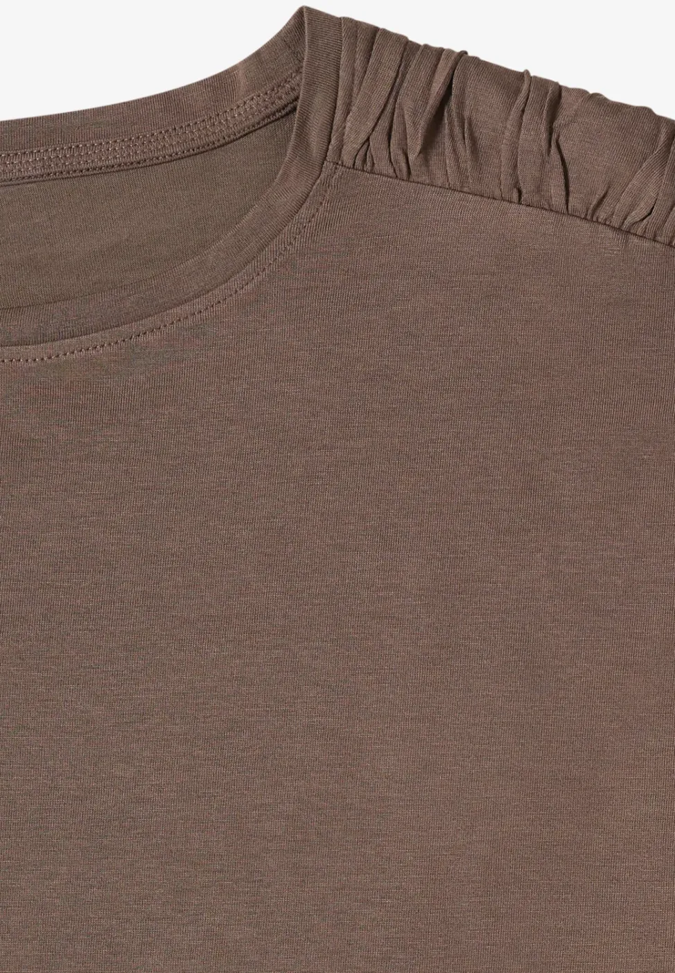 Shirt met korte mouwen en rimpels