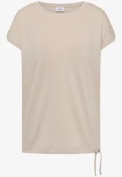 Shirt met korte mouwen en rimpels