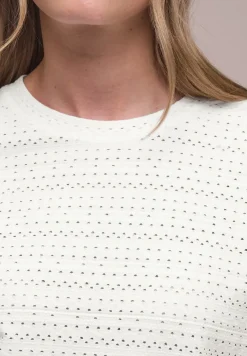 Shirt met korte mouwen en ronde hals in kant