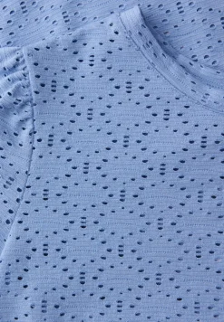 Shirt met korte mouwen en ronde hals in kant