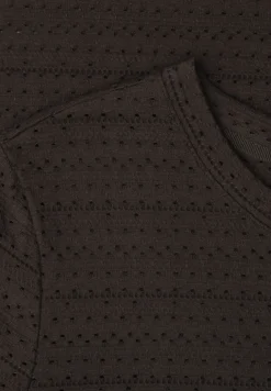 Shirt met korte mouwen en ronde hals in kant