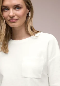 Shirt met korte mouwen en structuurmix