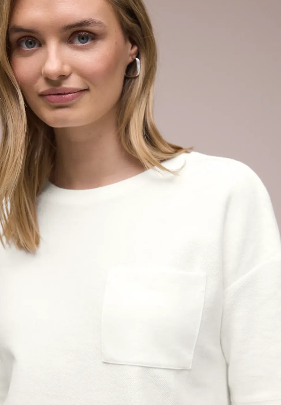 Shirt met korte mouwen en structuurmix