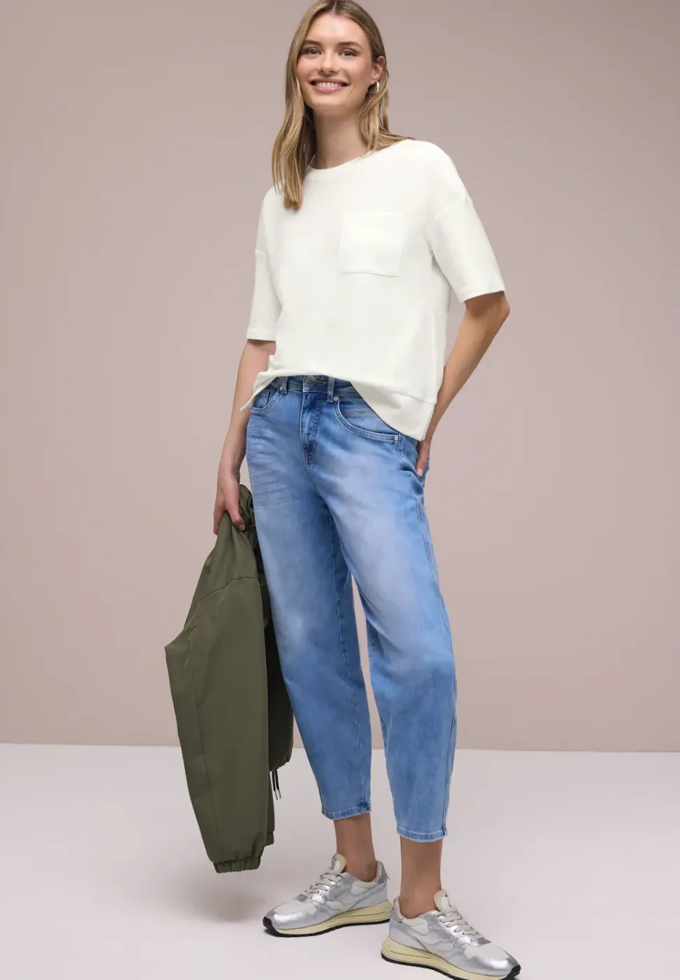 Shirt met korte mouwen en structuurmix