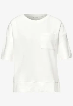Shirt met korte mouwen en structuurmix