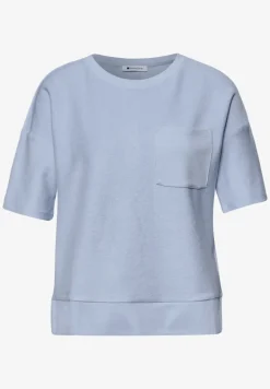 Shirt met korte mouwen en structuurmix