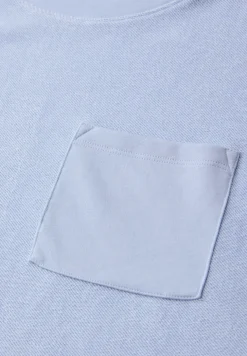 Shirt met korte mouwen en structuurmix