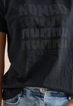 Shirt met korte mouwen in burnout-look