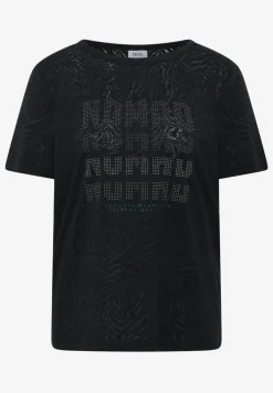 Shirt met korte mouwen in burnout-look