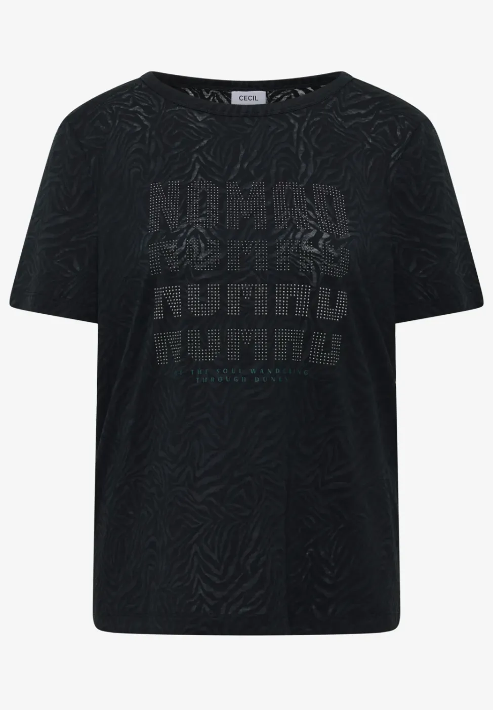 Shirt met korte mouwen in burnout-look
