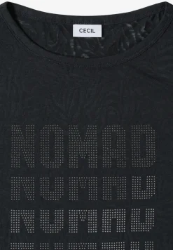 Shirt met korte mouwen in burnout-look