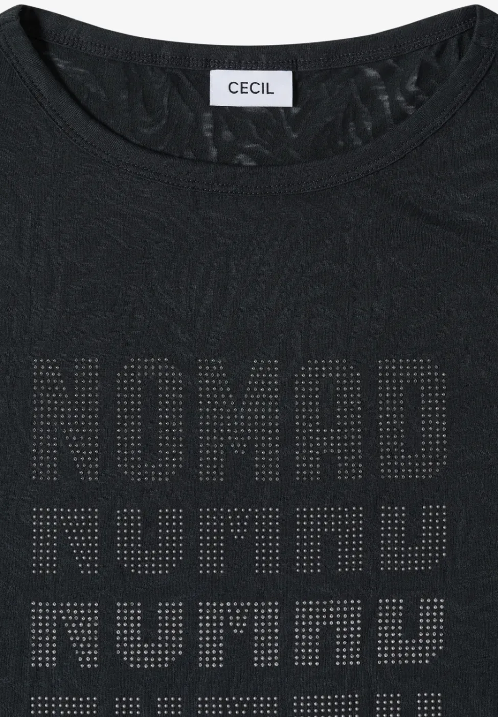 Shirt met korte mouwen in burnout-look