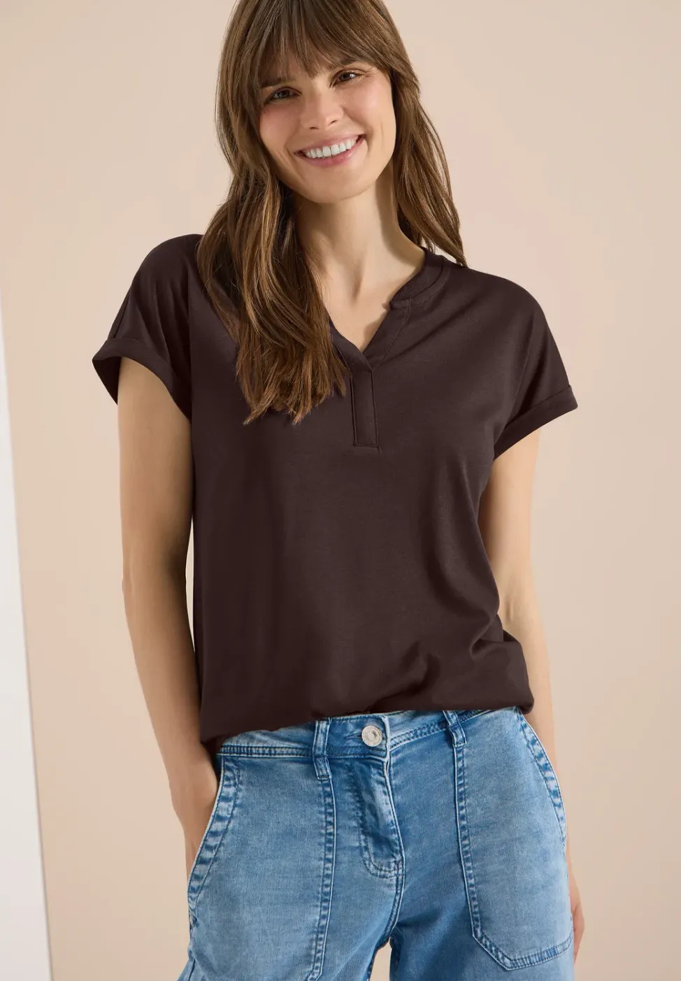 Shirt met korte mouwen in tuniekstijl