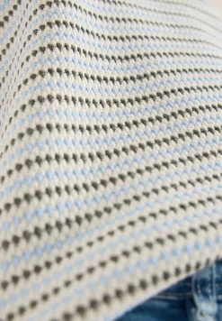 Shirt met korte mouwen, ronde hals en structuur