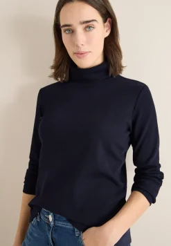 Shirt met lange mouwen en geribde textuur