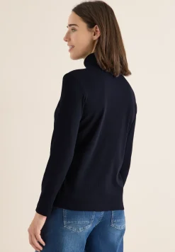 Shirt met lange mouwen en geribde textuur