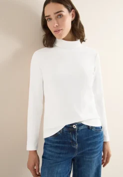 Shirt met lange mouwen en geribde textuur