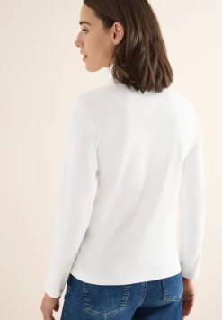 Shirt met lange mouwen en geribde textuur