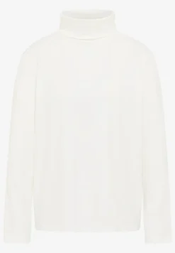 Shirt met lange mouwen en geribde textuur