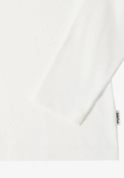 Shirt met lange mouwen en geribde textuur