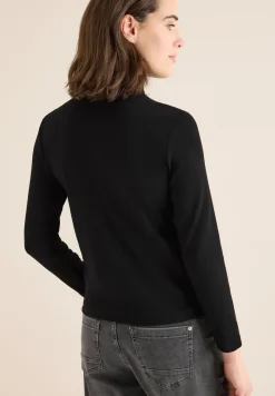 Shirt met lange mouwen en geribde textuur