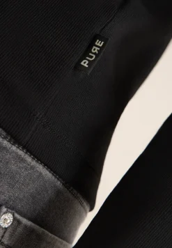 Shirt met lange mouwen en geribde textuur