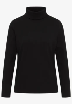 Shirt met lange mouwen en geribde textuur