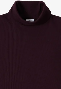 Shirt met lange mouwen en geribde textuur