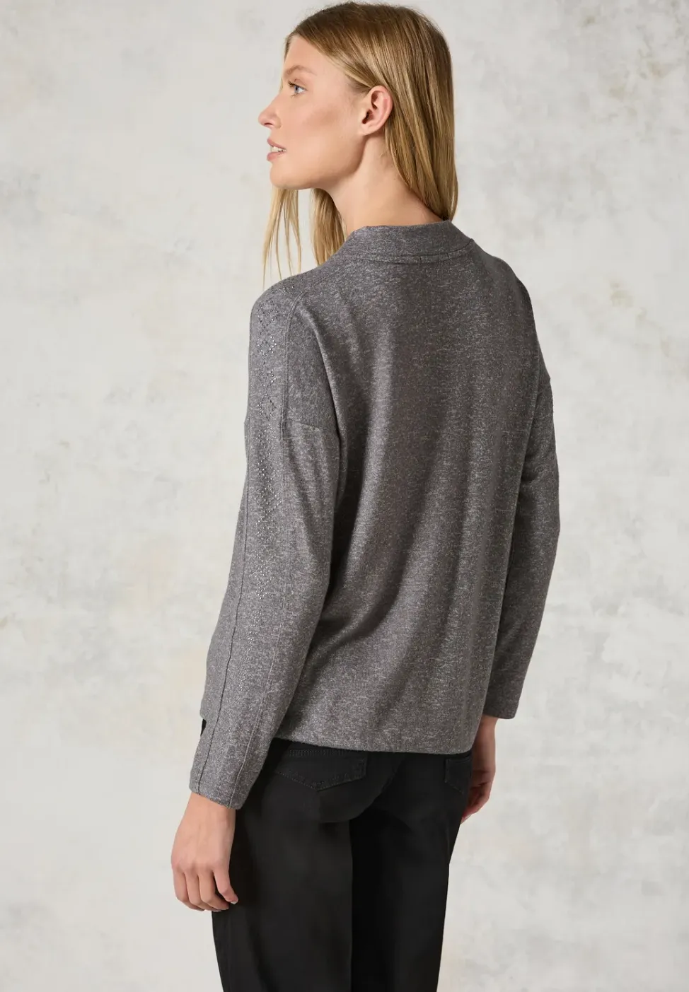Shirt met lange mouwen en glitter