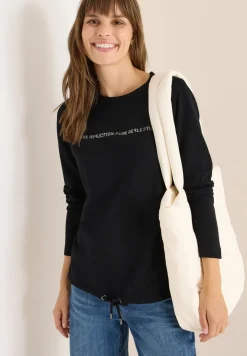 Shirt met lange mouwen en tekst