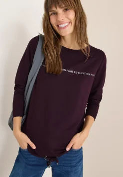 Shirt met lange mouwen en tekst