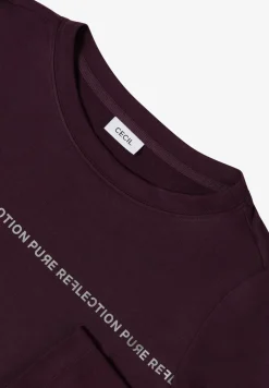 Shirt met lange mouwen en tekst