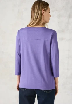 Shirt met lange mouwen en uitsnijding