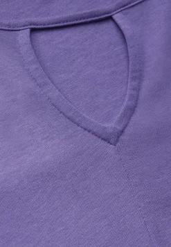 Shirt met lange mouwen en uitsnijding