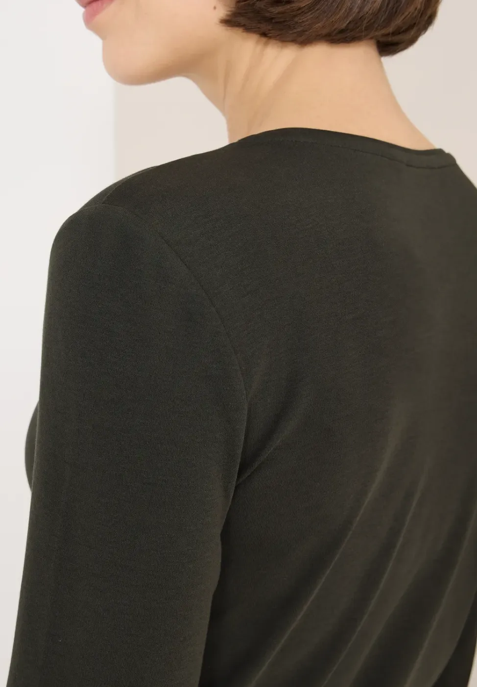 Shirt met lange mouwen en V-hals
