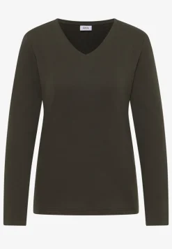Shirt met lange mouwen en V-hals