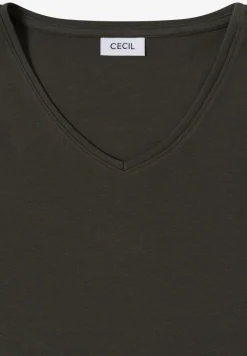 Shirt met lange mouwen en V-hals