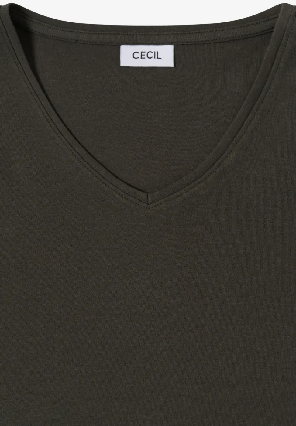Shirt met lange mouwen en V-hals