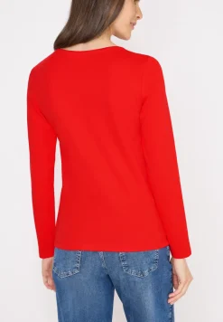 Shirt met lange mouwen en V-hals