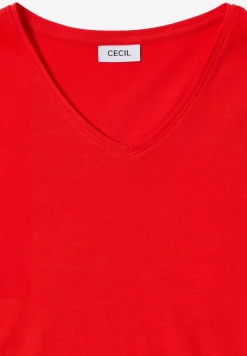 Shirt met lange mouwen en V-hals