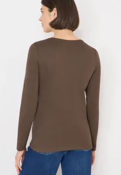 Shirt met lange mouwen en V-hals