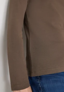 Shirt met lange mouwen en V-hals