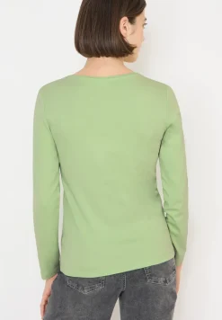 Shirt met lange mouwen en V-hals