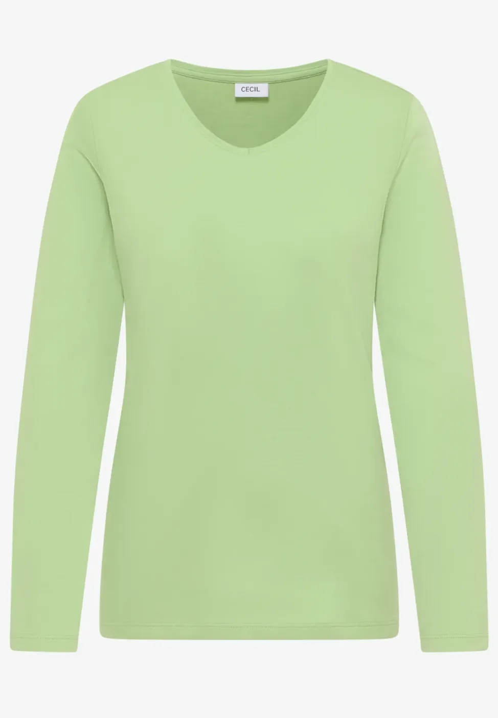 Shirt met lange mouwen en V-hals