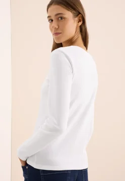 Shirt met lange mouwen en V-hals